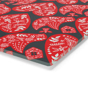 Nordic Christmas Cutting Board  |  Red + Dark Gray