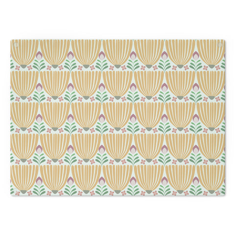 Tulips Tempered Glass Cutting Board  |  Saffron
