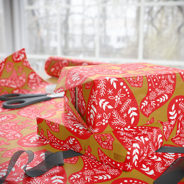 Nordic Christmas Oversized |  Red + Gold