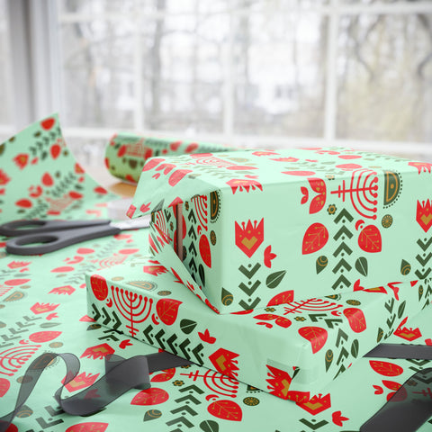 Scandinavian Folk  |  Red + Mint