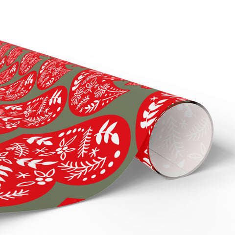 Nordic Christmas Oversized |  Red + Sage