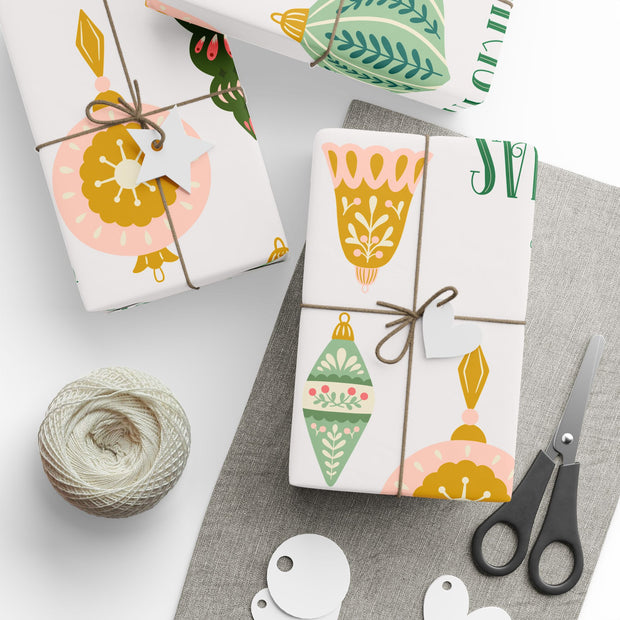 Merry + Bright Ornaments Oversized  |  Cream