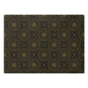 Spirograph Cutting Board  |  Black + Gold