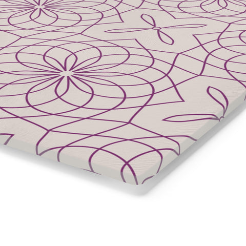 Spirograph Cutting Board  |  Purple + Mist