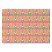 Tulips Tempered Glass Cutting Board  |  Saffron + Vivid Coral