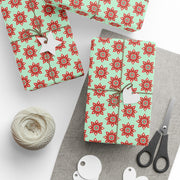 Small Star Motif  |  Red + Mint