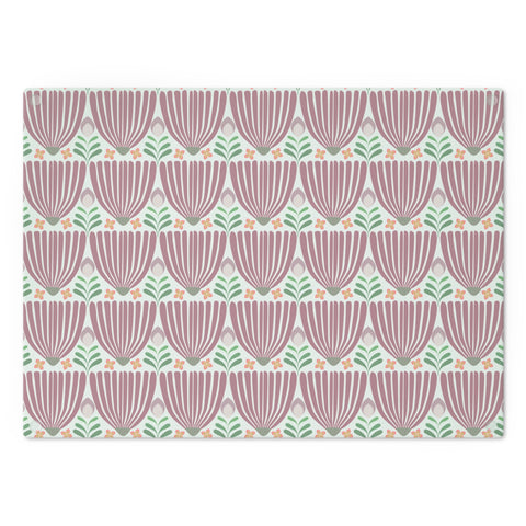 Tulips Tempered Glass Cutting Board  |  Fuchsia