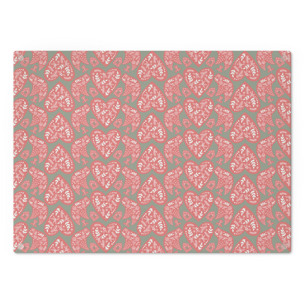 Nordic Christmas Cutting Board  |  Red + Sage