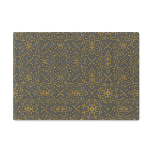 Spirograph Cutting Board  |  Gray + Gold
