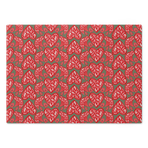 Nordic Christmas Cutting Board  |  Red + Sage