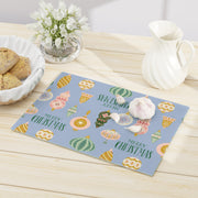 Vintage Ornament Cutting Board  |  Holiday Blue