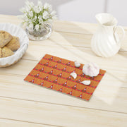 Tulips Tempered Glass Cutting Board  |  Saffron + Vivid Coral