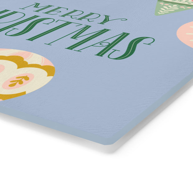 Vintage Ornament Cutting Board  |  Holiday Blue