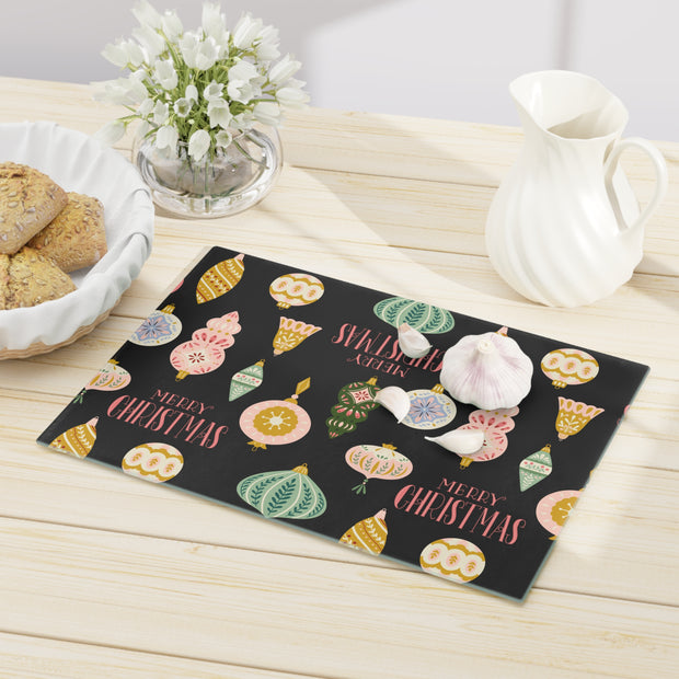 Vintage Ornament Cutting Board  |  Dark Grey