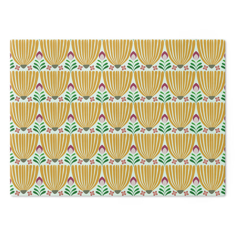 Tulips Tempered Glass Cutting Board  |  Saffron