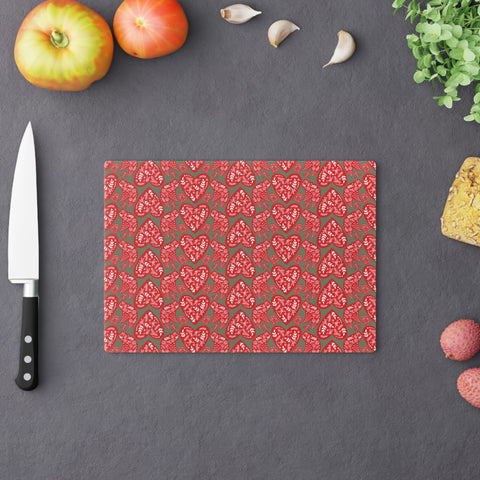 Nordic Christmas Cutting Board  |  Red + Sage