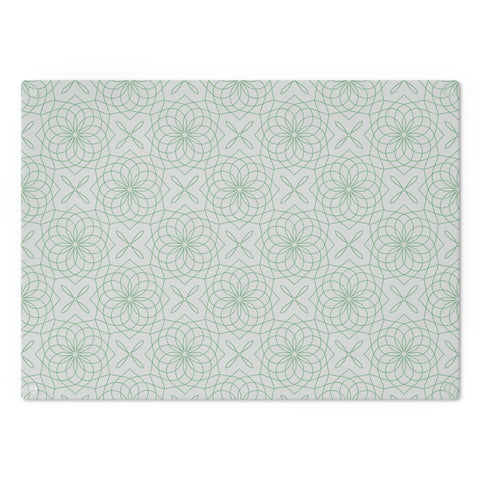 Spirograph Cutting Board  |  Green + Gray