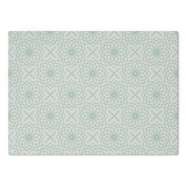 Spirograph Cutting Board  |  Green + Gray