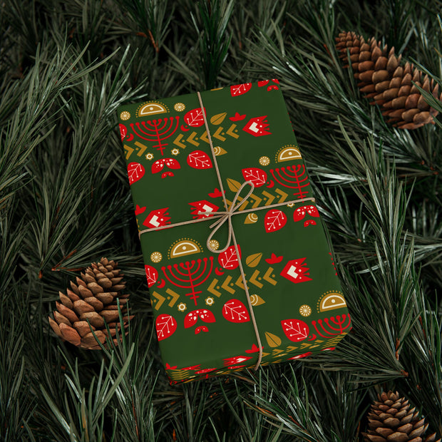 Scandinavian Folk  |  Red + Green