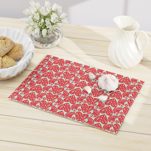 Nordic Christmas Cutting Board  |  Red