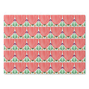 Tulips Tempered Glass Cutting Board  |  Vivid Coral