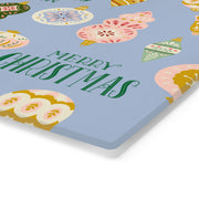 Vintage Ornament Cutting Board  |  Holiday Blue