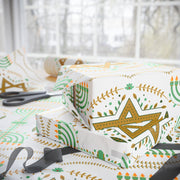 Hannukah Star & Menorah | Crisp White + Mint