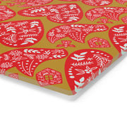 Nordic Christmas Cutting Board  | Red + Gold
