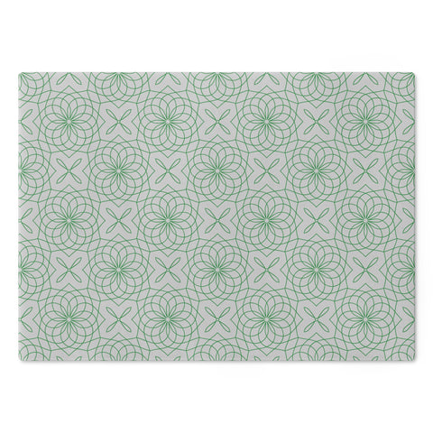 Spirograph Cutting Board  |  Green + Gray