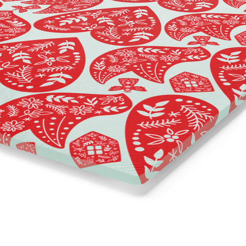 Nordic Christmas Cutting Board  |  Red