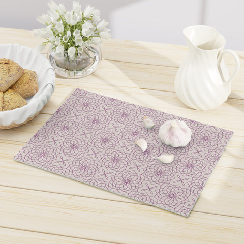 Spirograph Cutting Board  |  Purple + Mist