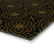 Spirograph Cutting Board  |  Black + Gold
