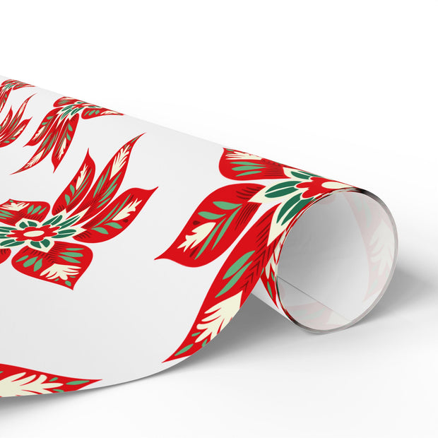 Oversized Star Motif  |  Crisp White + Red