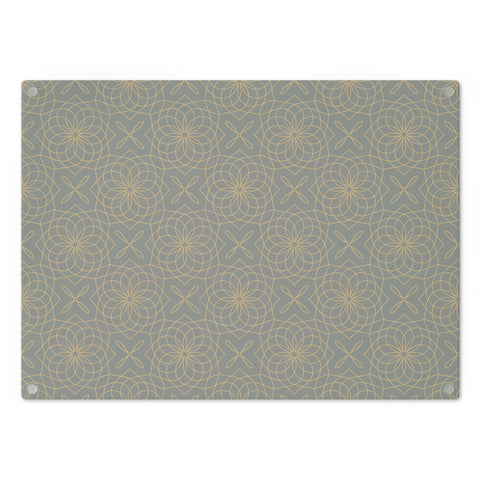 Spirograph Cutting Board  |  Gray + Gold