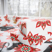 Oversized Star Motif  |  Crisp White + Red