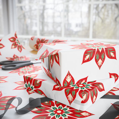 Oversized Star Motif  |  Crisp White + Red