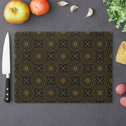 Spirograph Cutting Board  |  Black + Gold