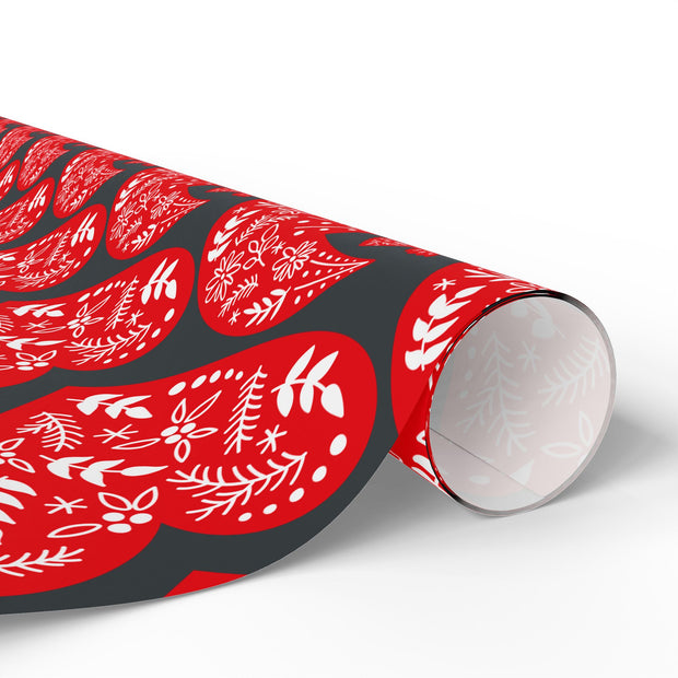 Nordic Christmas  Oversized |  Red + Gray