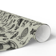 Vintage Noel Wrapping Paper  |  Celery