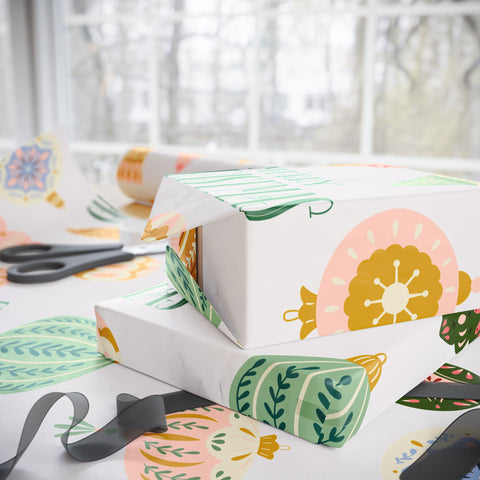 Merry + Bright Ornaments Oversized  |  Cream