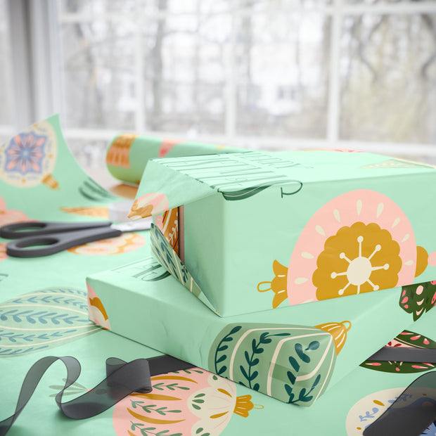 Merry + Bright Ornaments Oversized  |  Mint